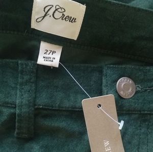 JCrew Demi-Boot Crop Jean in Velvet